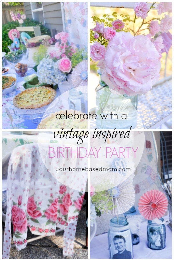 A vintage birthday party is the perfect way to celebrate an 80th birthday of any birthday! #vintageparty #vintagepartydecorations