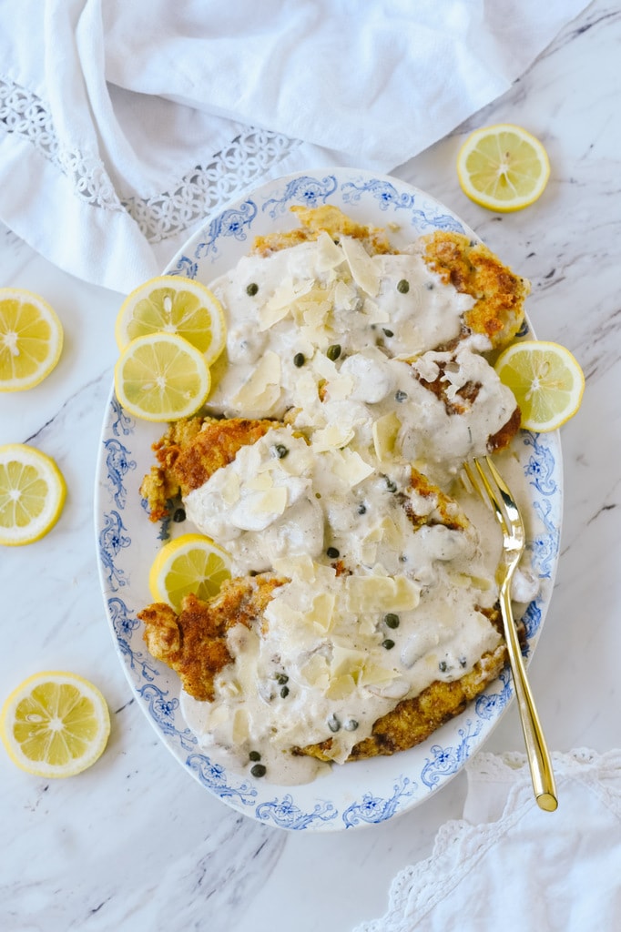 Chicken with lemon cream sauce