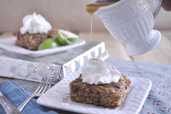 Apple Cake with Caramel Sauce