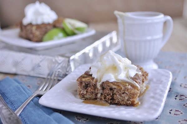 Apple Cake with Caramel Sauce