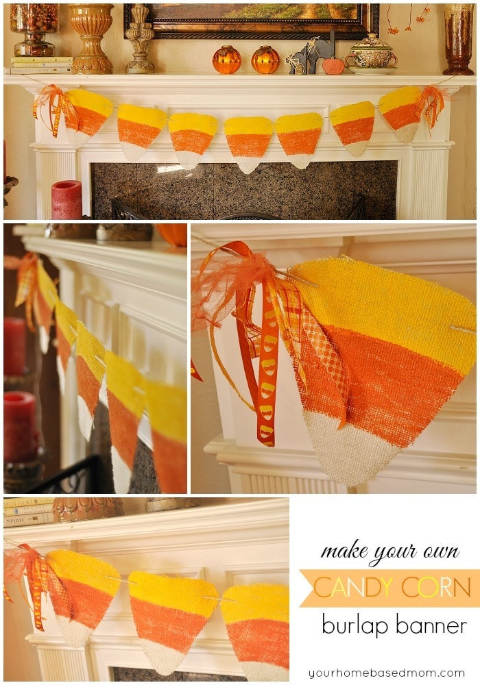 Candy Corn Burlap Banner