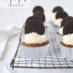 oreo cupcakes on a cooling rack