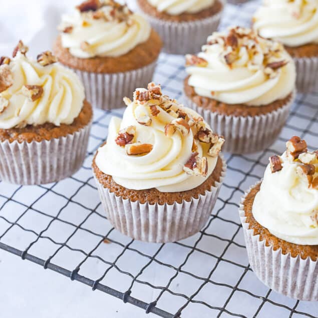 carrot muffins with cream cheese frosting