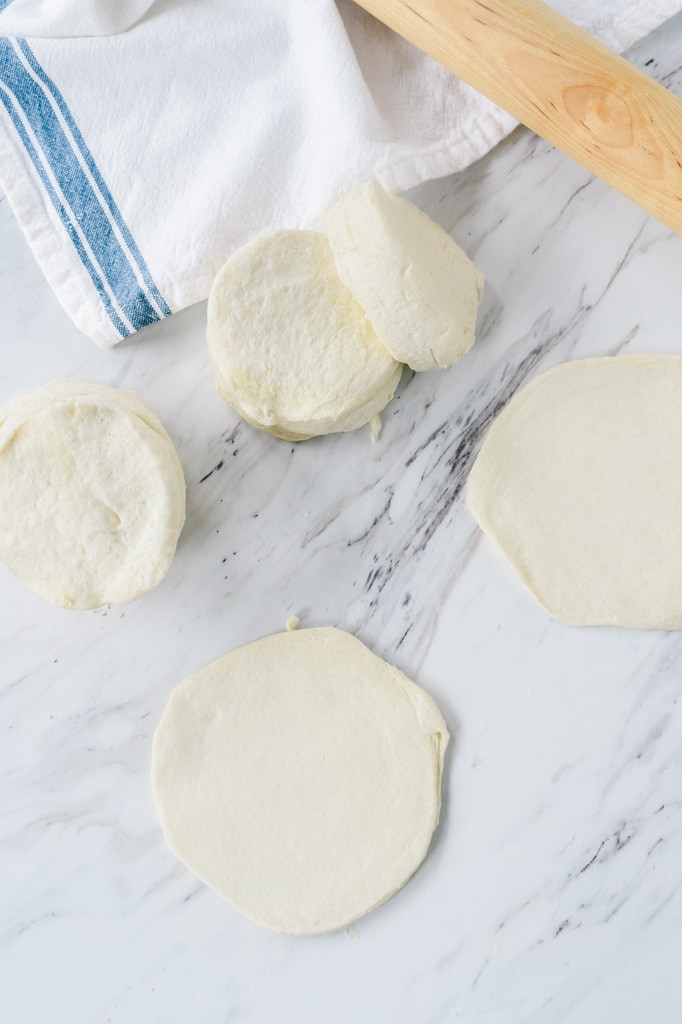 flatbread made from canned biscuits