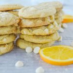 creamsicle cookies in a pile