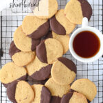 shortbread cookies on a cooling rack