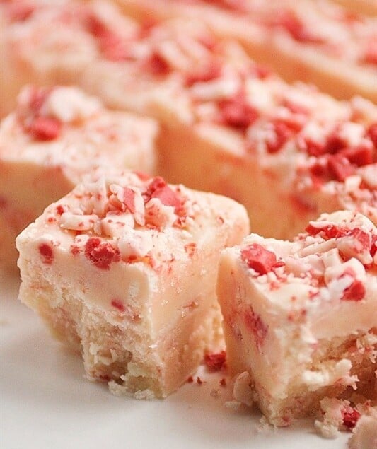 pieces of peppermint fudge