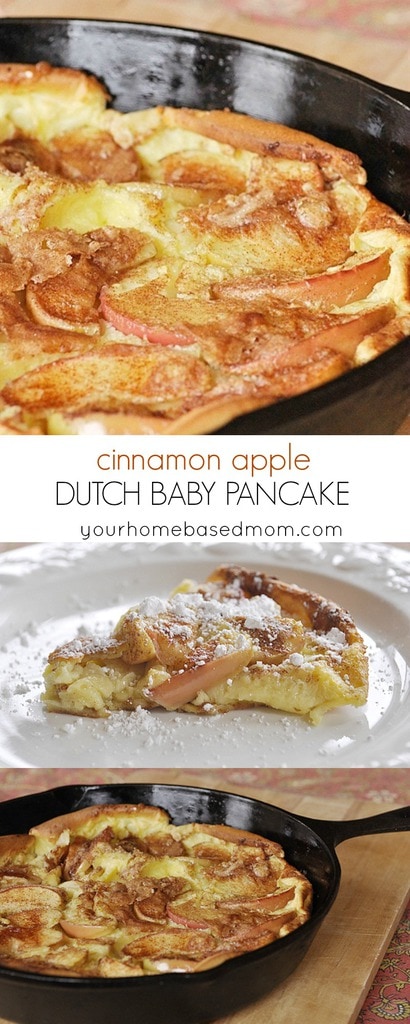 Cinnamon Apple Dutch Baby Pancake is a delicious flavor twist on the traditional dutch baby pancake.