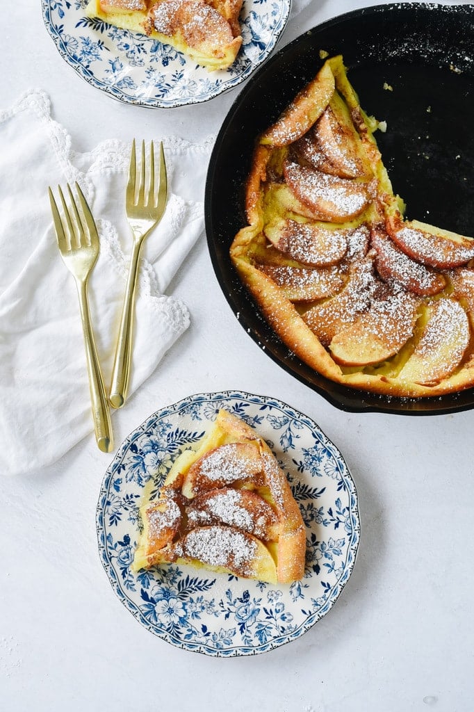 Slice of apple dutch baby