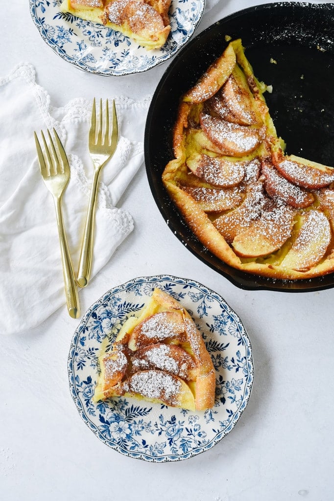 Slice of apple dutch baby