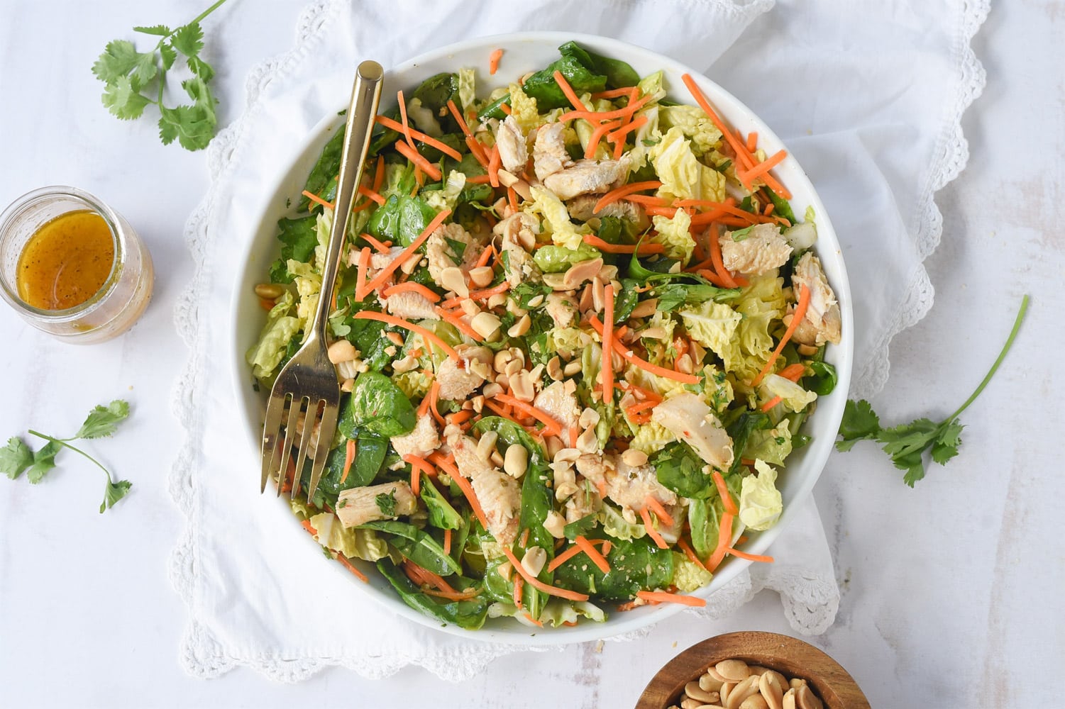 Crunchy Salad with Asian Dressing