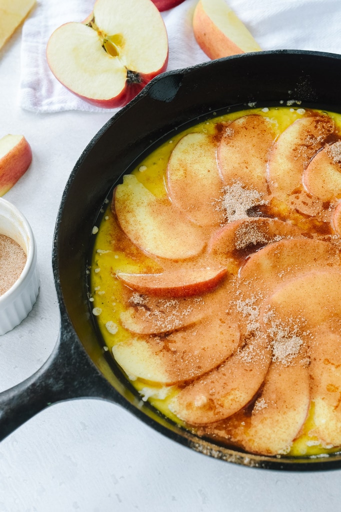 cinnamon sugar on dutch baby