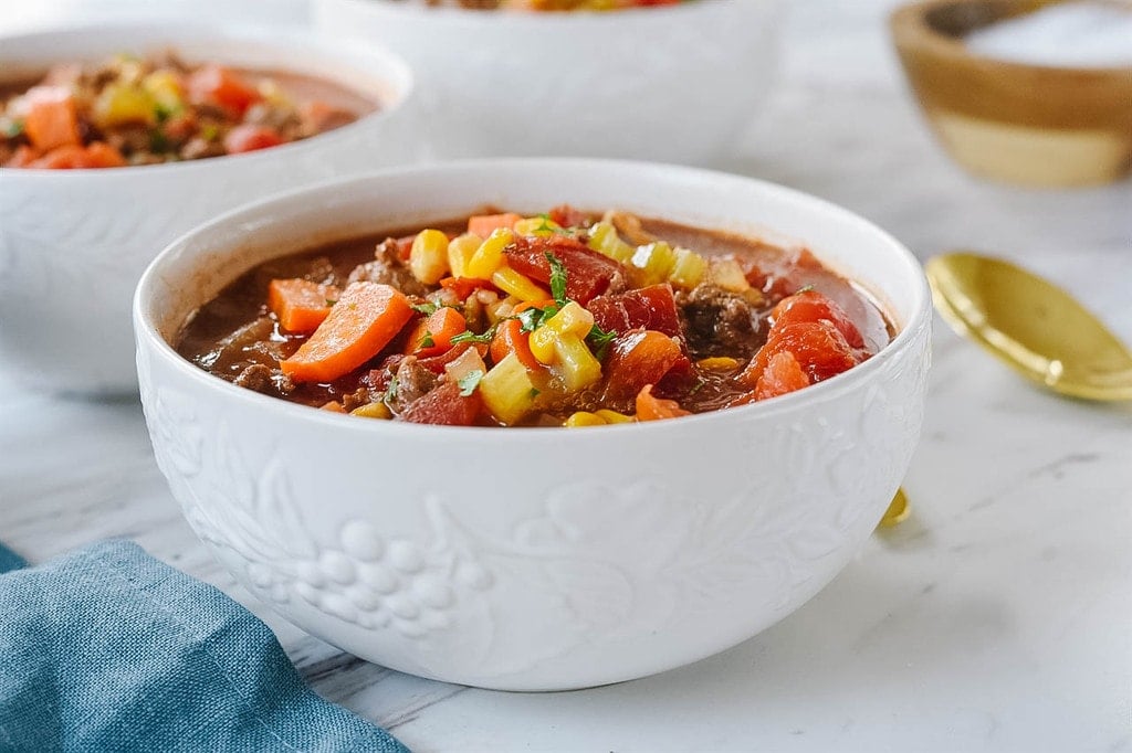 bowl of Hamburger Soup