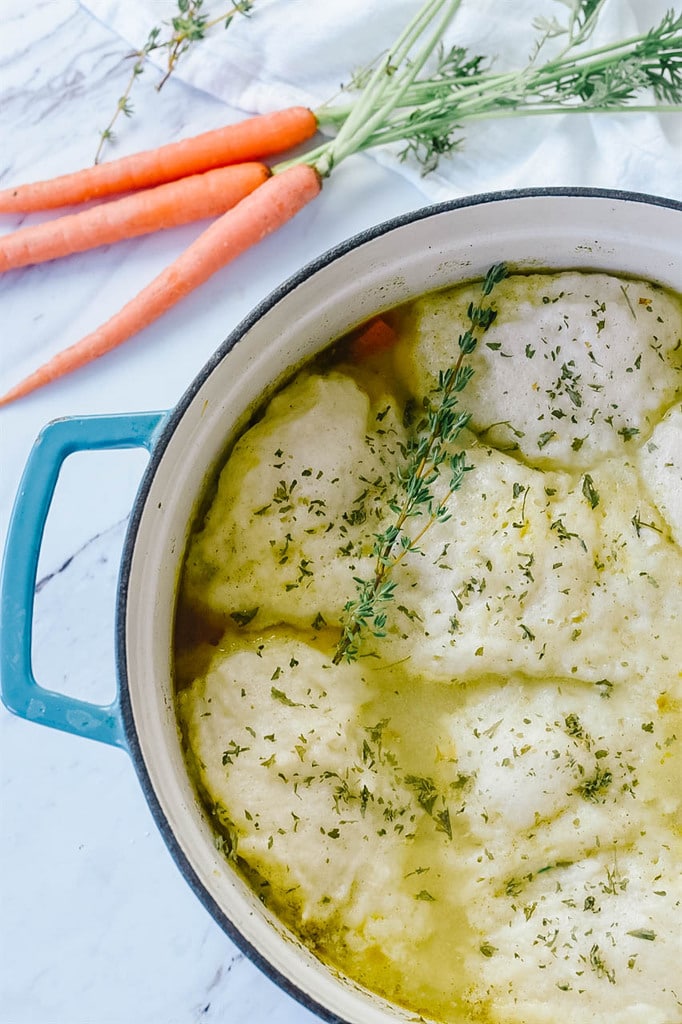 Chicken dumpling soup