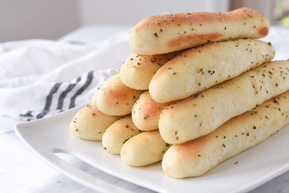 stack of copycat olive garden bread sticks