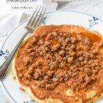 streusel pancake on a plate