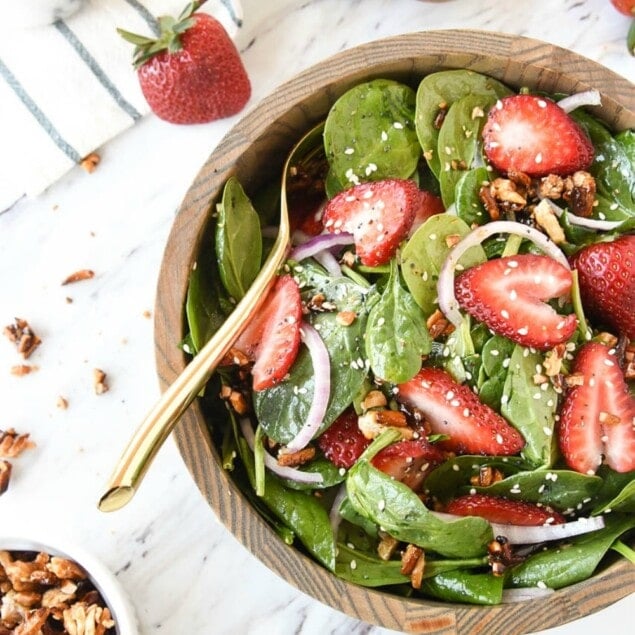 Strawberry Spinach Salad with Poppy seed Dressing