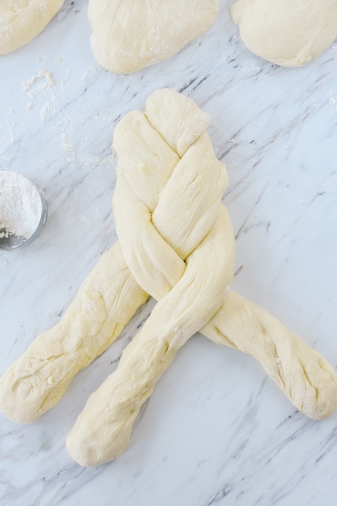 Braiding Challah Bread