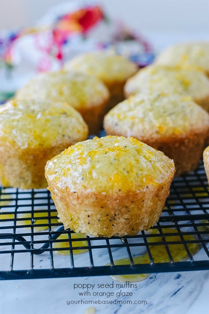 Poppy seed Muffins with Orange Glaze