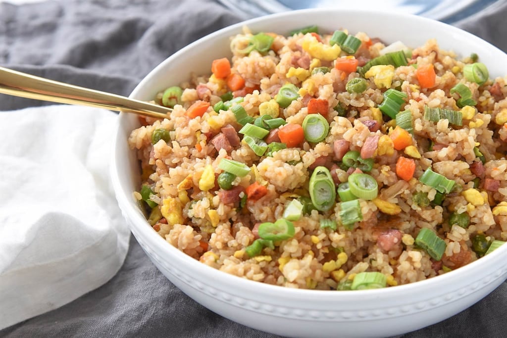 bowl of homemade fried rice