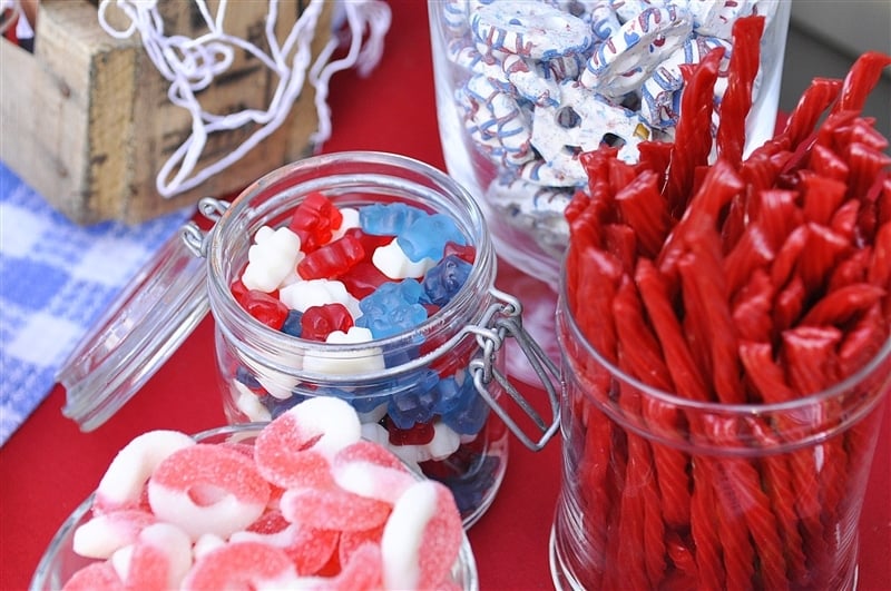 red white and blue candy