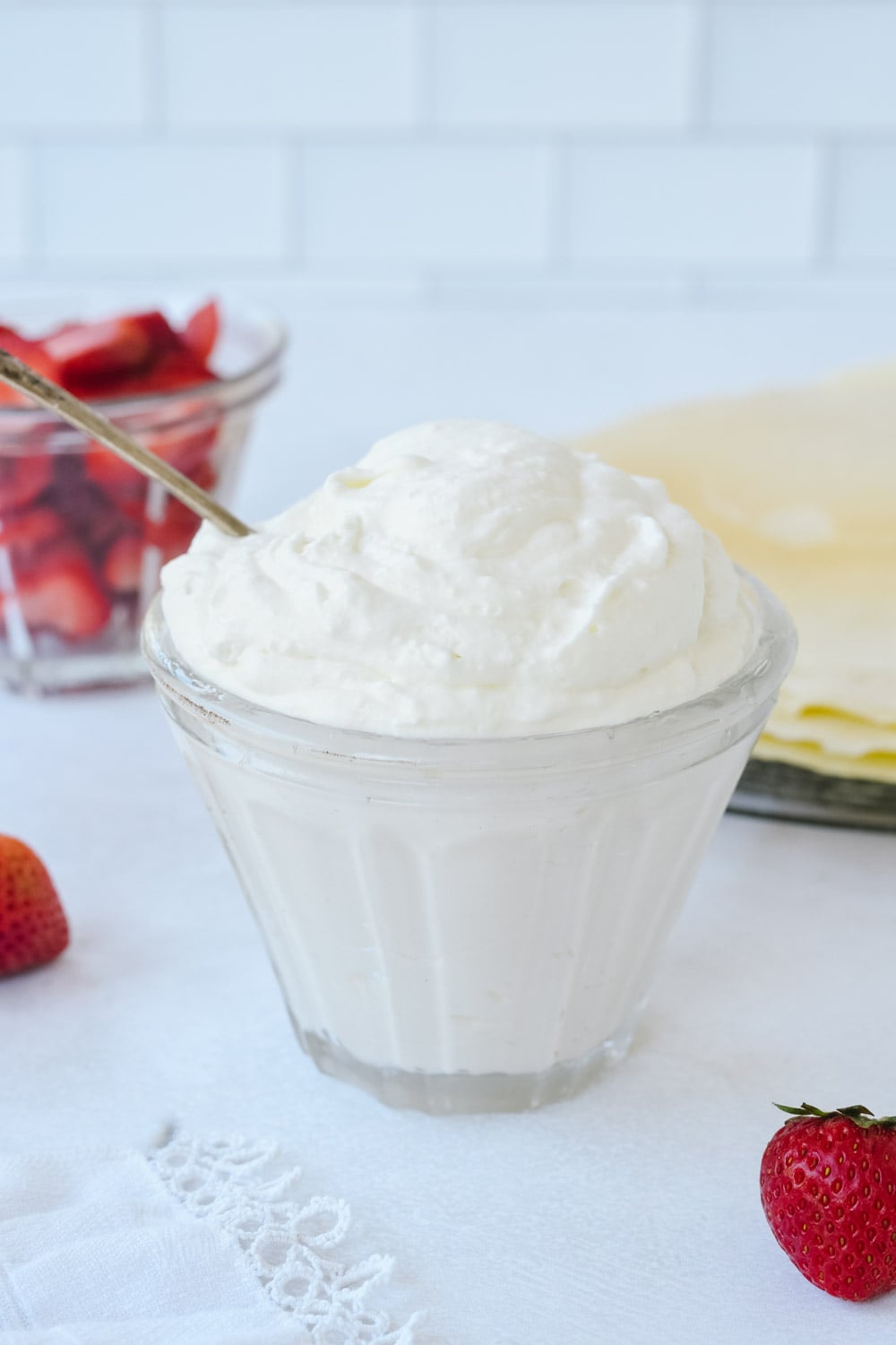 cream cheese mousse in a jar