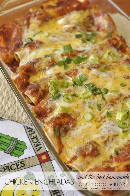 Chicken Enchiladas pan of Chicken Enchiladas