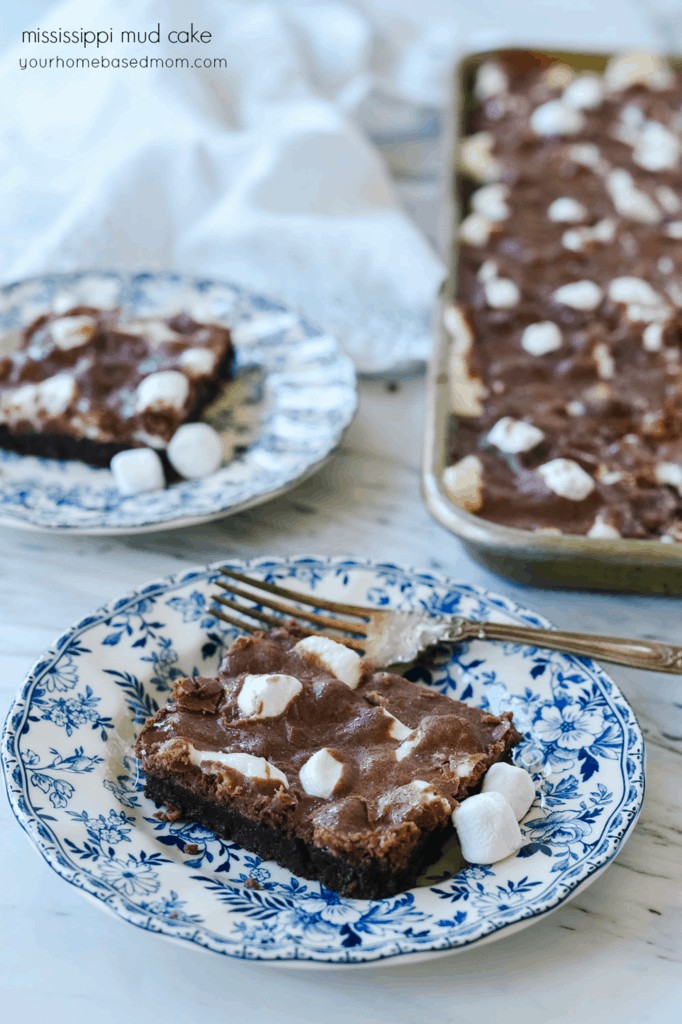 Mississippi Mud Cake on a plate