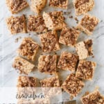 Cinnamon rice krispie treats cut into squares