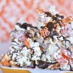 halloween popcorn with drizzle