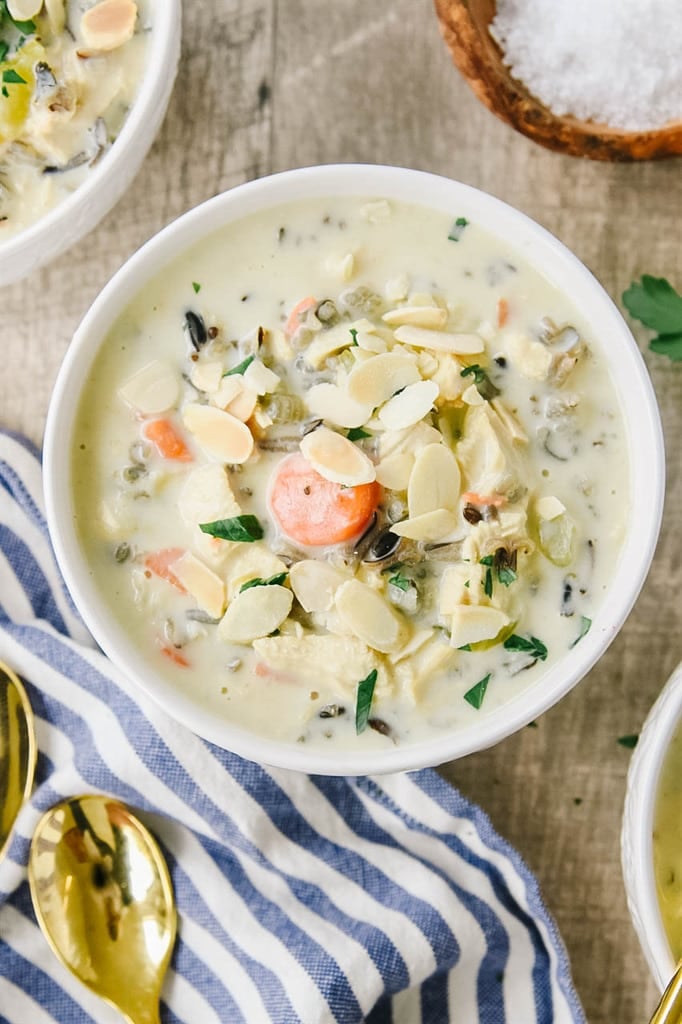 Chicken Wild Rice Soup in a bowl