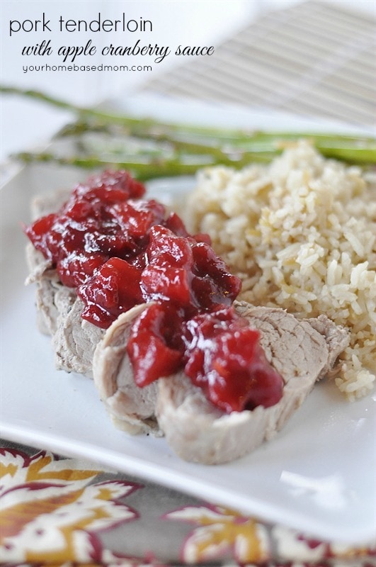 Pork Tenderloin with Apple Cranberry Sauce