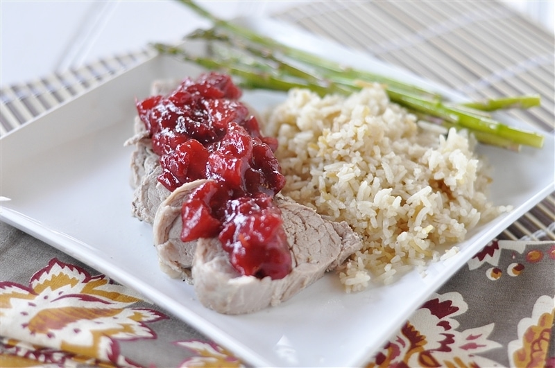Pork Tenderloin with Apple Cranberry Sauce
