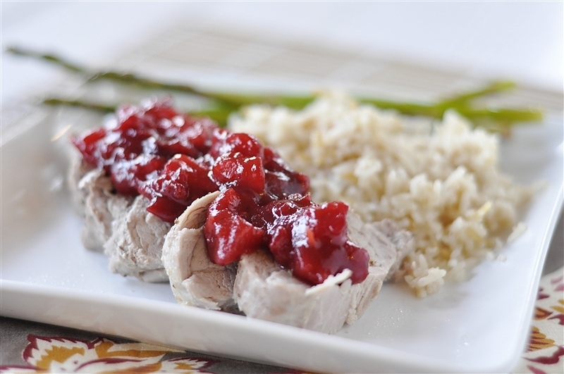 Pork Tenderloin with Apple Cranberry Sauce