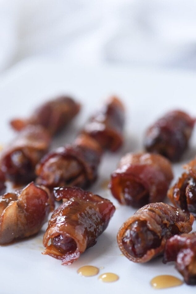 Bacon Wrapped Dates with Maple Syrup Recipe by Leigh Anne Wilkes
