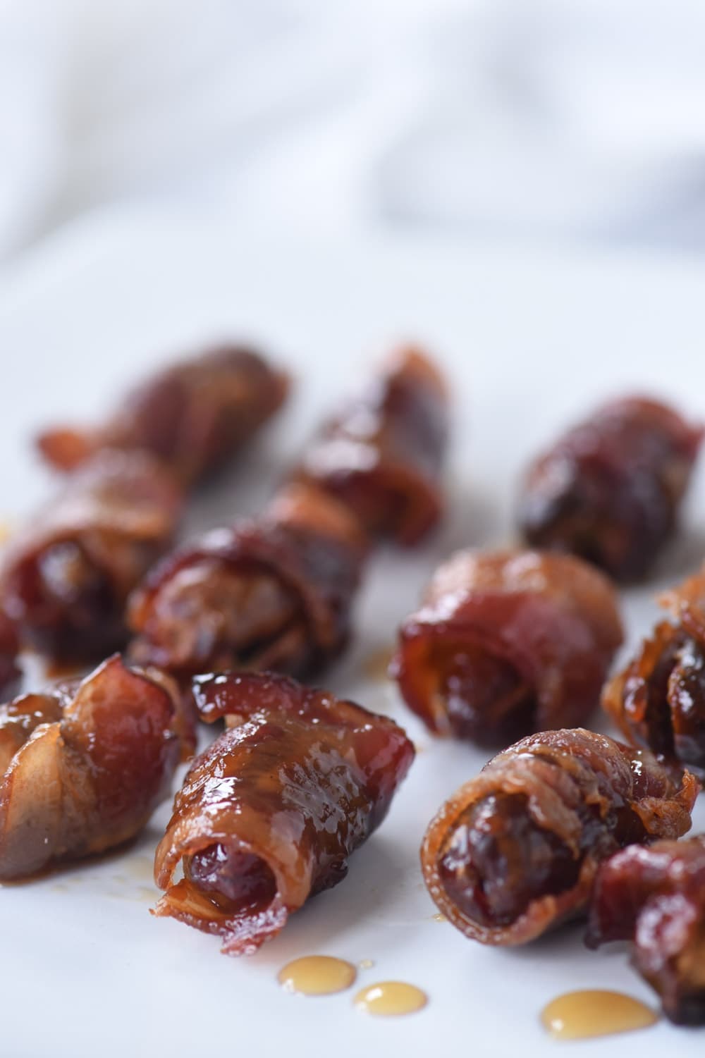 maple syrup covered bacon wrapped dates
