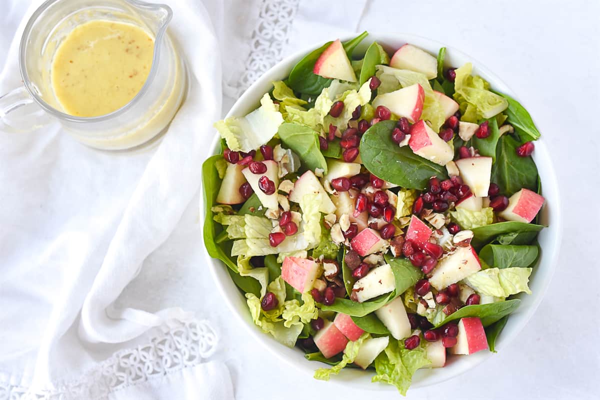 salad in a white bowl