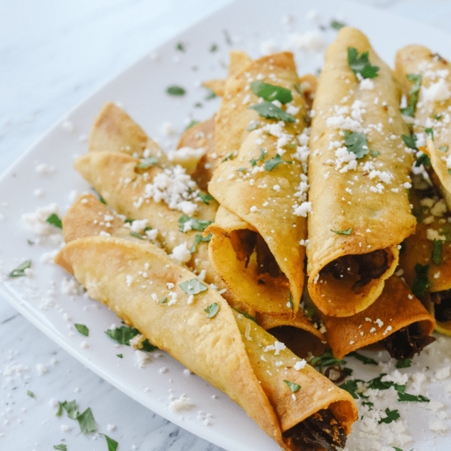 taquitos on a plate