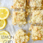 overhead image of lemon curd bars