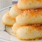 stack of garlic breadsticks