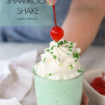 cherry on top of a shamrock shake