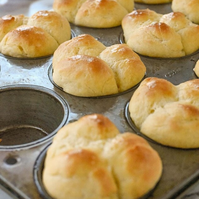 rolls in a muffin tin