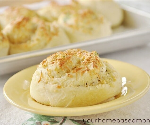 cheese garlic roll on a plate