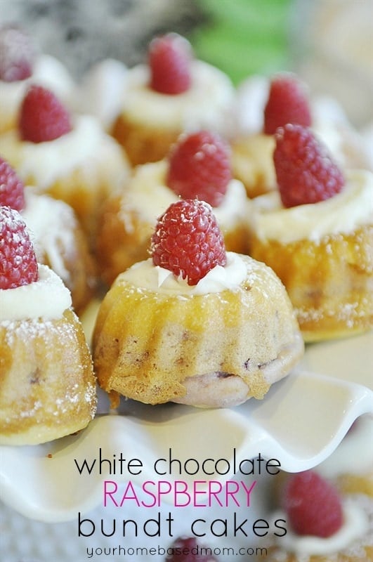 White Chocolate and Raspberry Bundt Cake