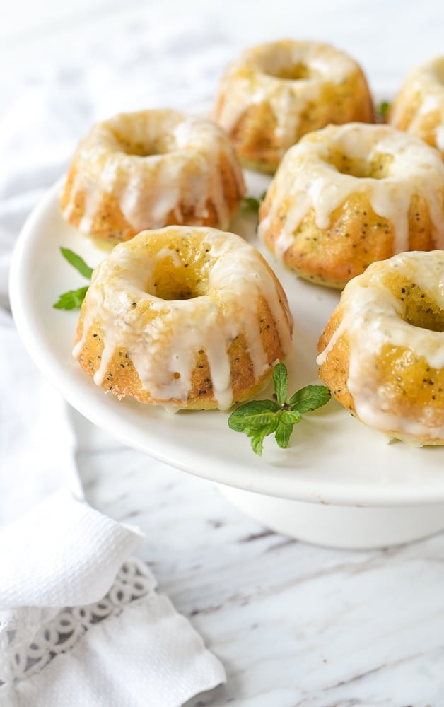 glazed orange poppy seed bundt cakes