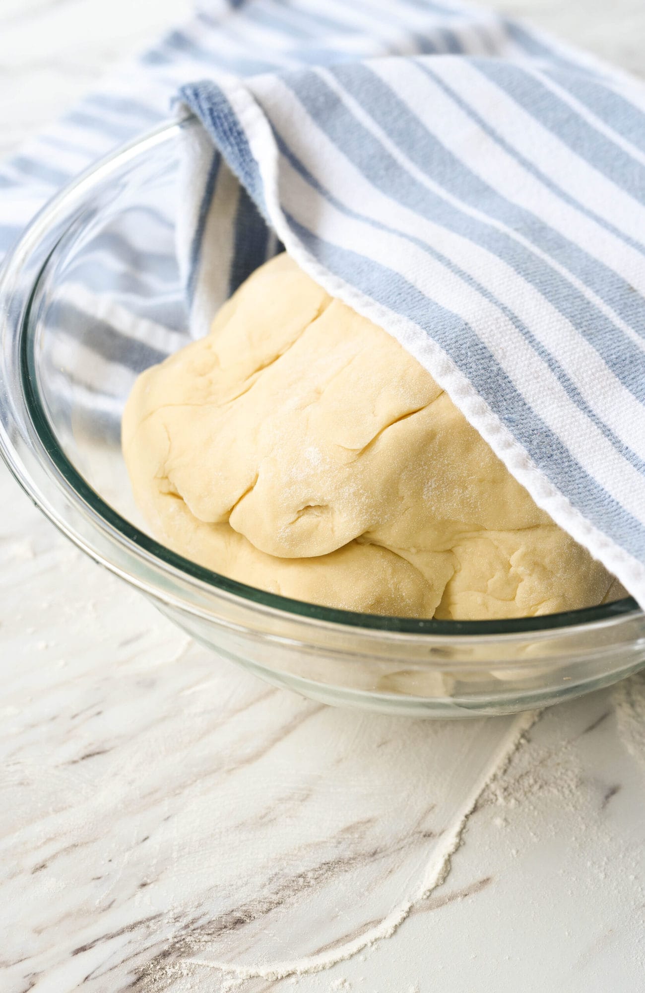 bowl of cinnamon roll dough