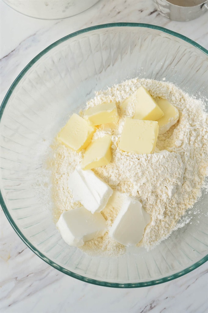 Pie Crust Ingredients in a bowl