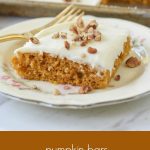Pumpkin Bars with Cream Cheese Frosting