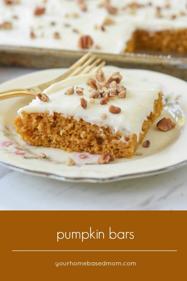 Pumpkin Bars with Cream Cheese Frosting