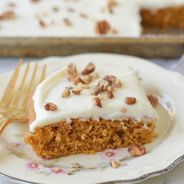 Pumpkin Bars with Cream Cheese Frosting